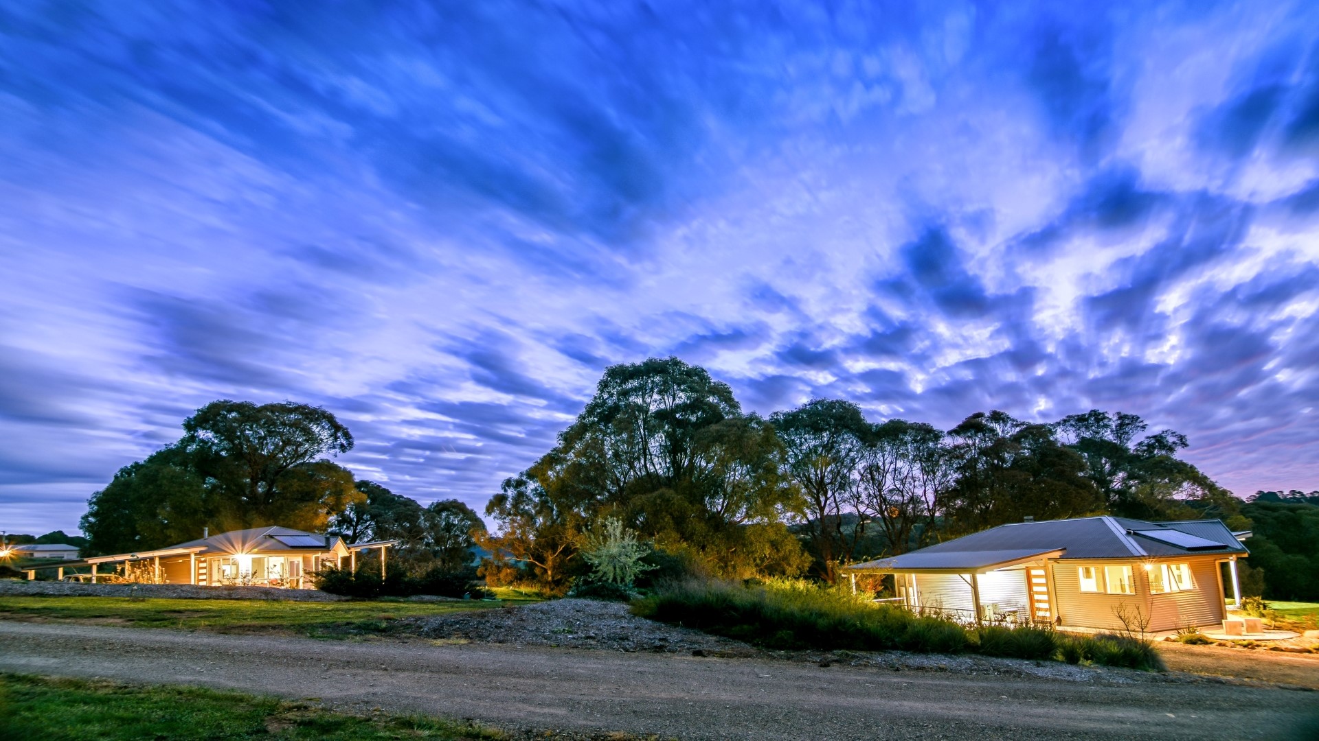 Rural views from outdoor dining area in the best luxury accommodation in Orange NSW